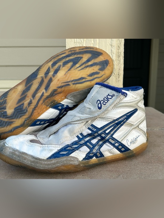 RARE! Vintage Men’s ASICS Cael Sanderson V1 Wrestling Shoes sz 8.5 main image 4